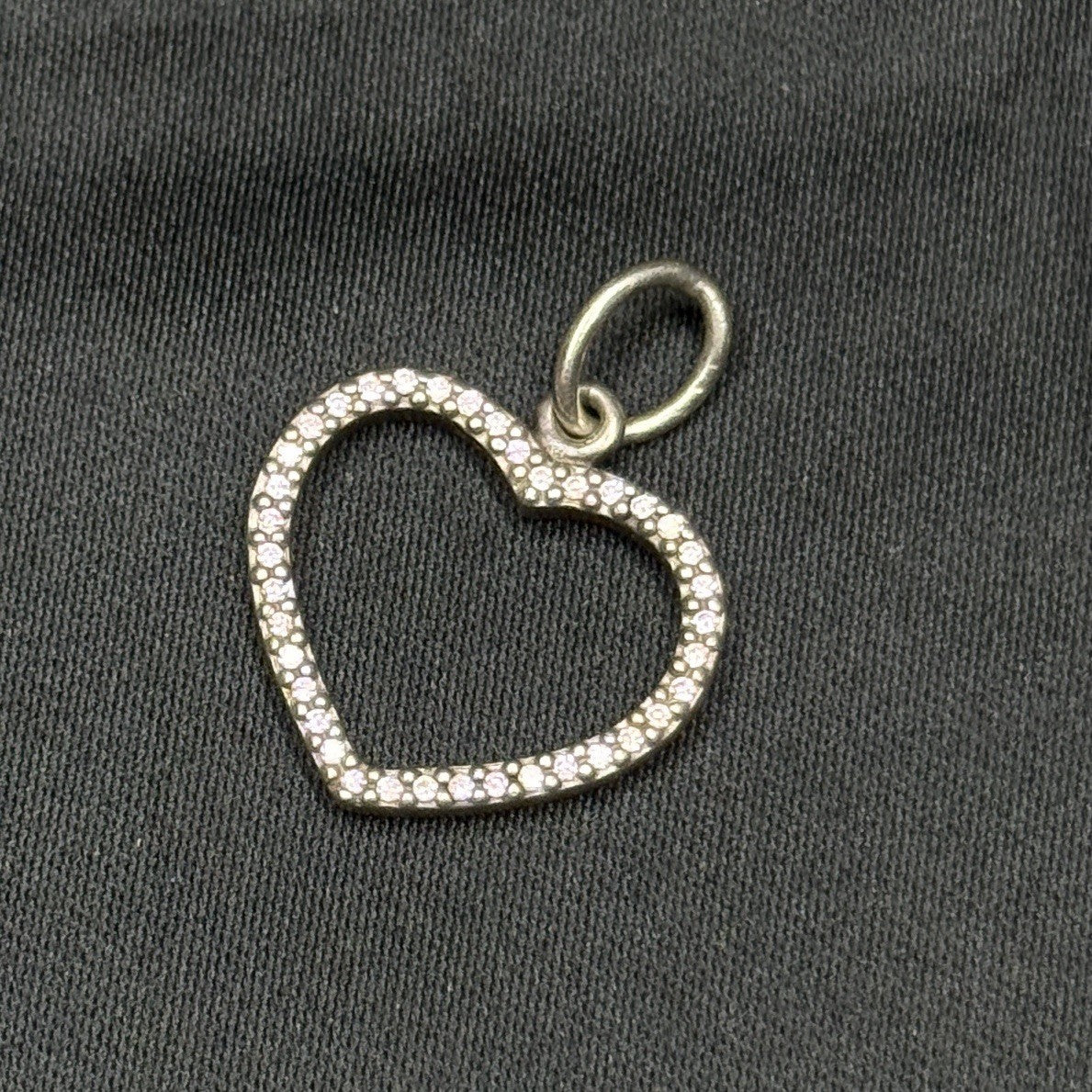 Estate Pandora Be My Valentine Heart Pendant Pink CZ Sterling Retired