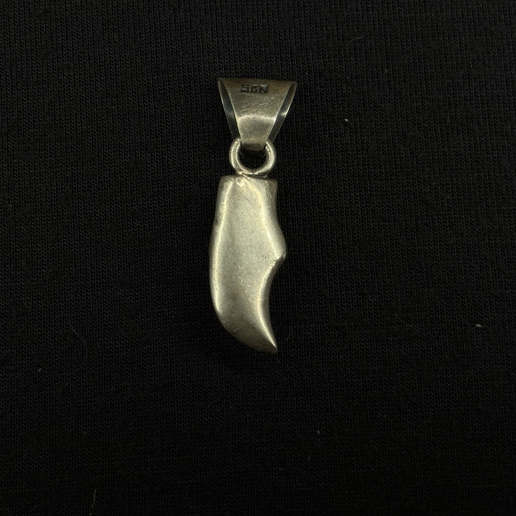 Estate Sterling Silver Pendant Native Claw Turquoise 925 1.25