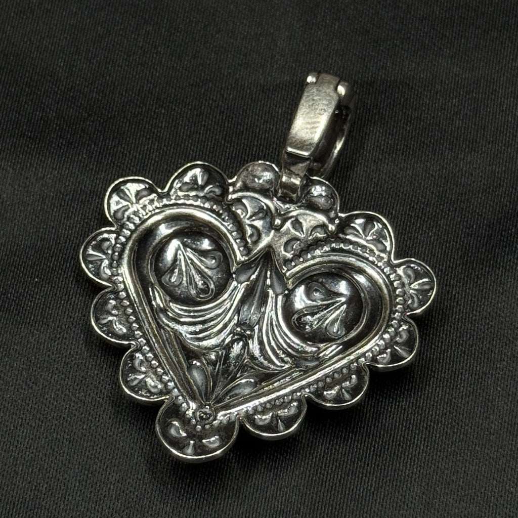 Carolyn Pollack Sterling Silver Southwest Heart Enhancer Pendant 925