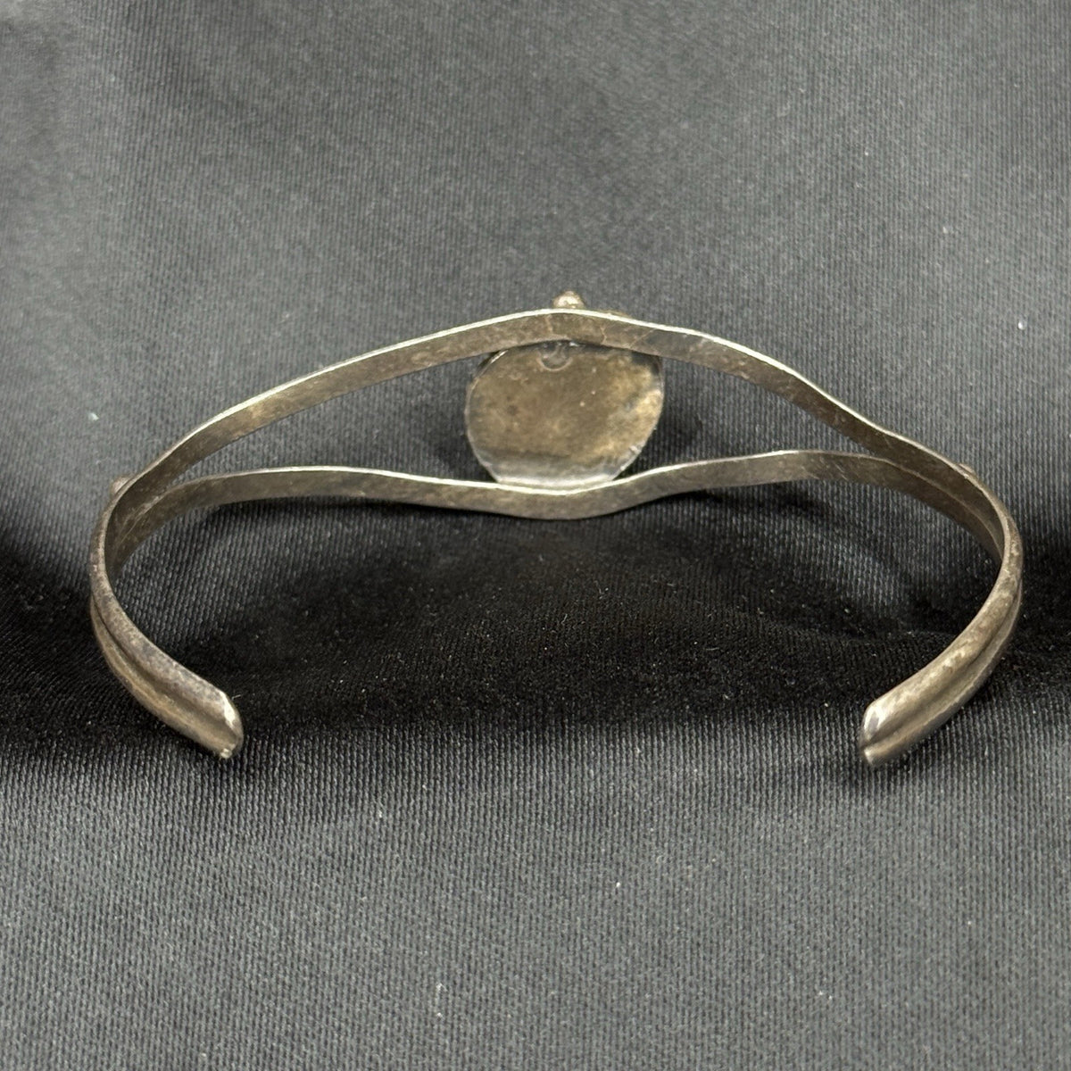 Native American Sterling Silver Cuff Bracelet Turquoise 925 Unsigned