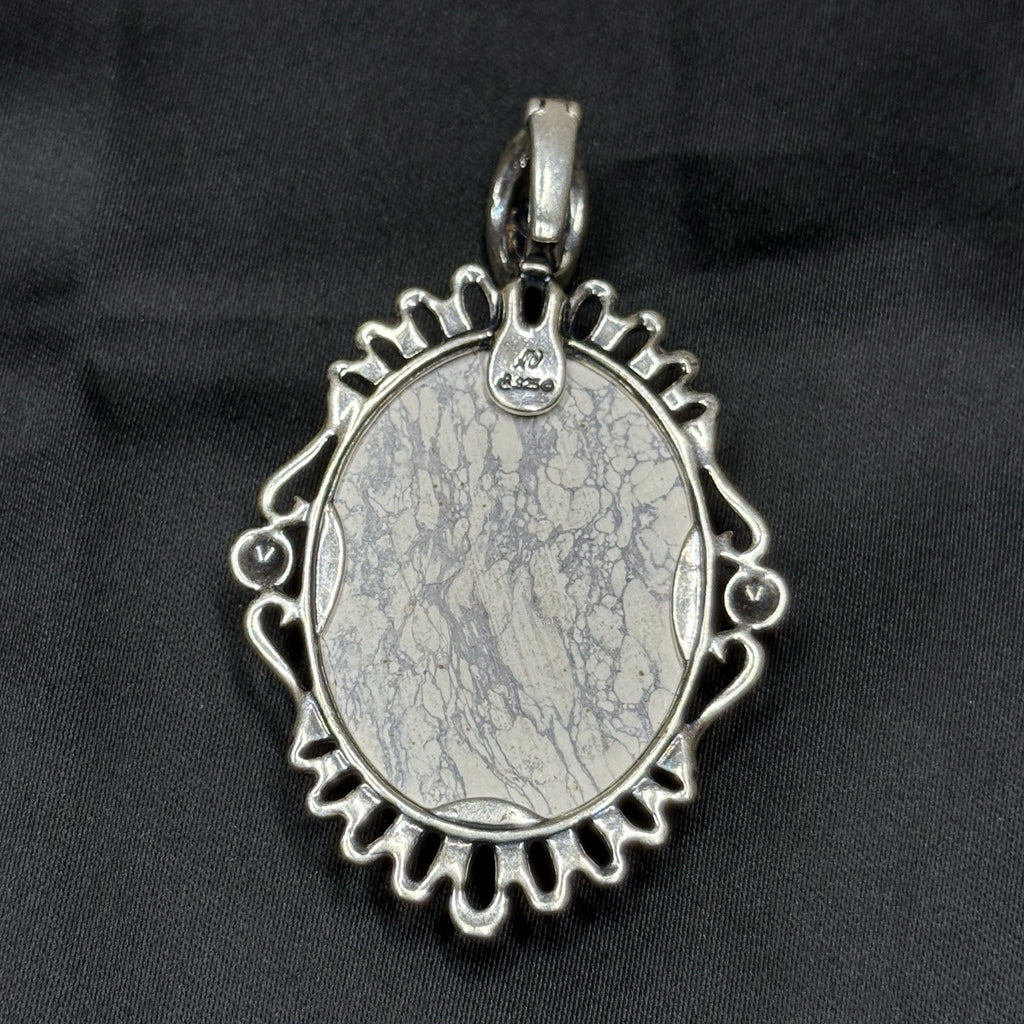Carolyn Pollack 925 Sterling Wild Horse Jasper Pendant Enhancer