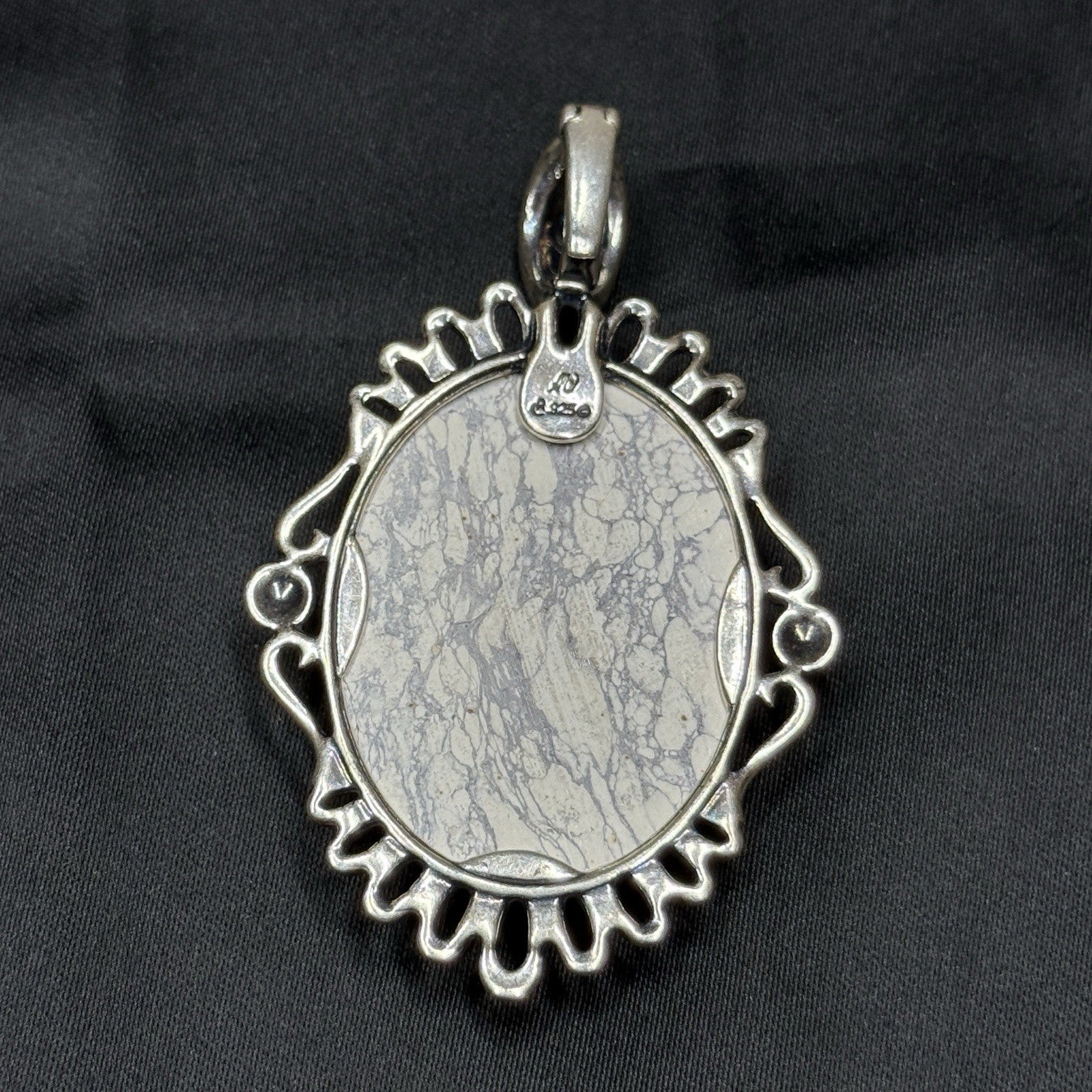 Carolyn Pollack 925 Sterling Wild Horse Jasper Pendant Enhancer