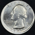 1981-P Washington Quarter Clad Uncirculated Broad Strike Error