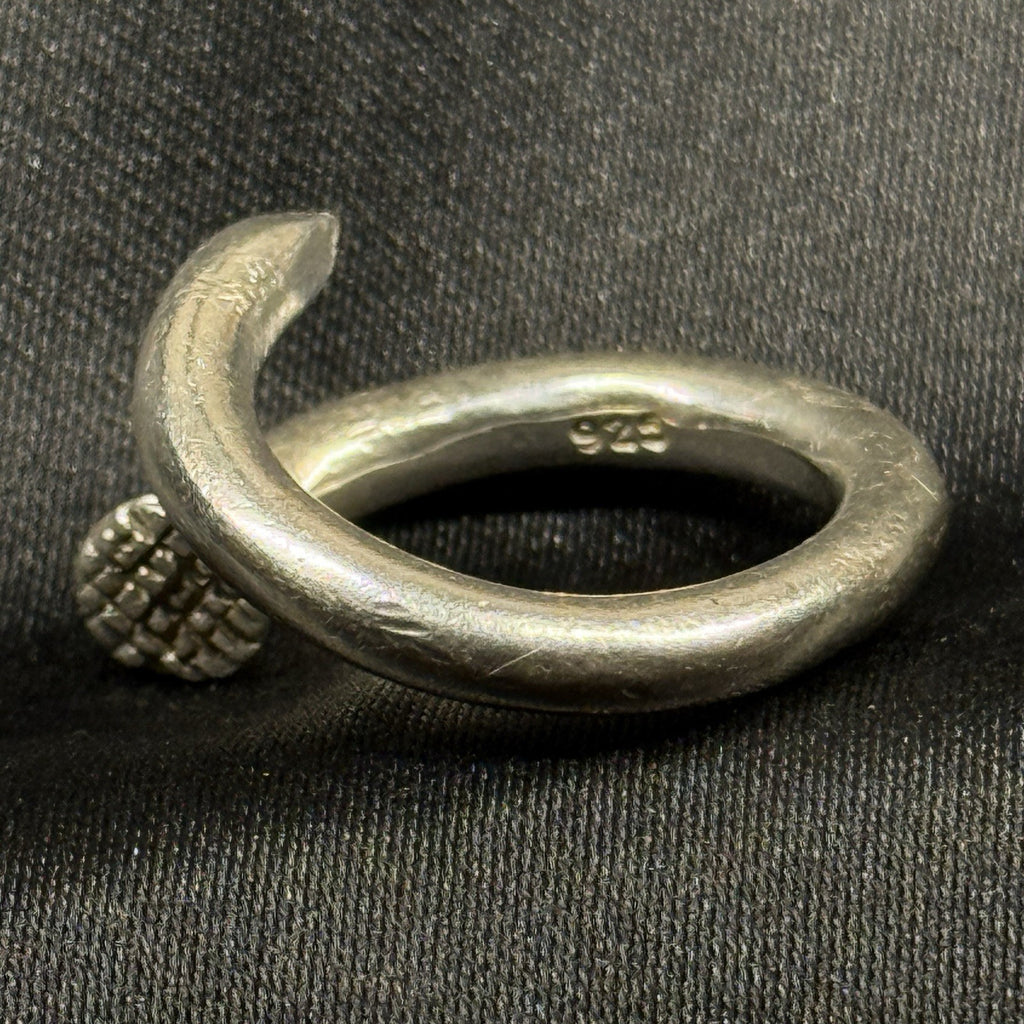 Estate Sterling Silver Ring Open Wrap Nail Size 6.5 925