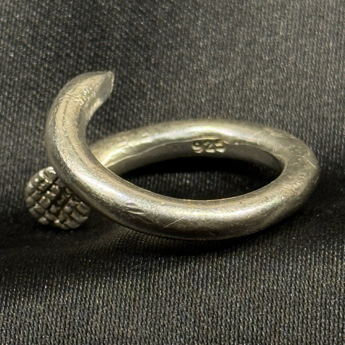 Estate Sterling Silver Ring Open Wrap Nail Size 6.5 925