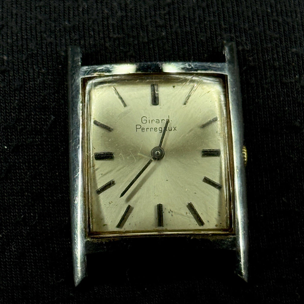 Vintage Girard Perregaux Tank Watch For Parts Repair 17J