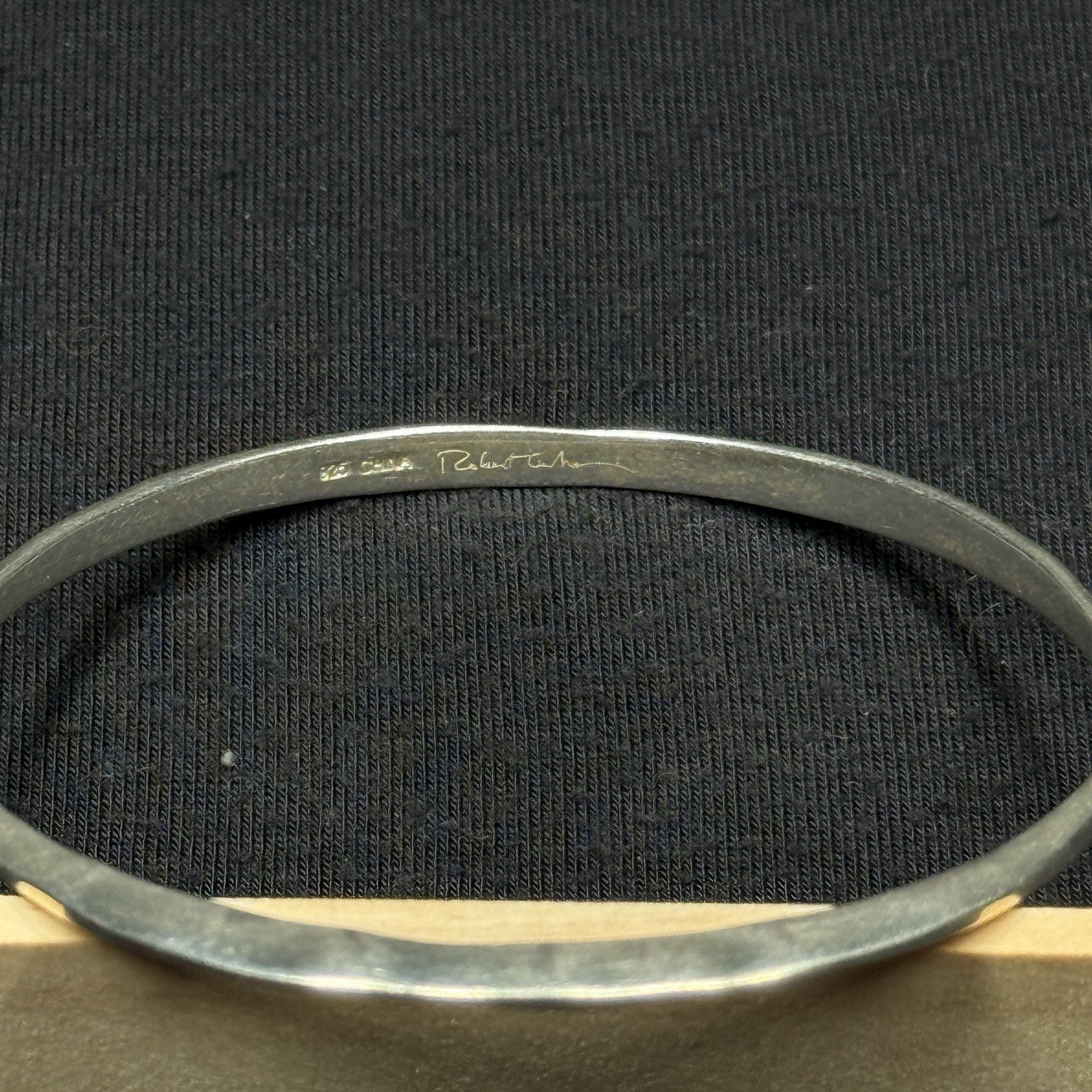 Estate Sterling Silver Hammered Bengal Bracelet 925