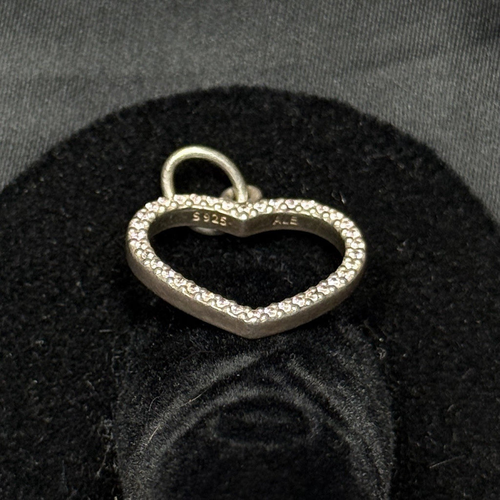 Estate Pandora Be My Valentine Heart Pendant Pink CZ Sterling Retired