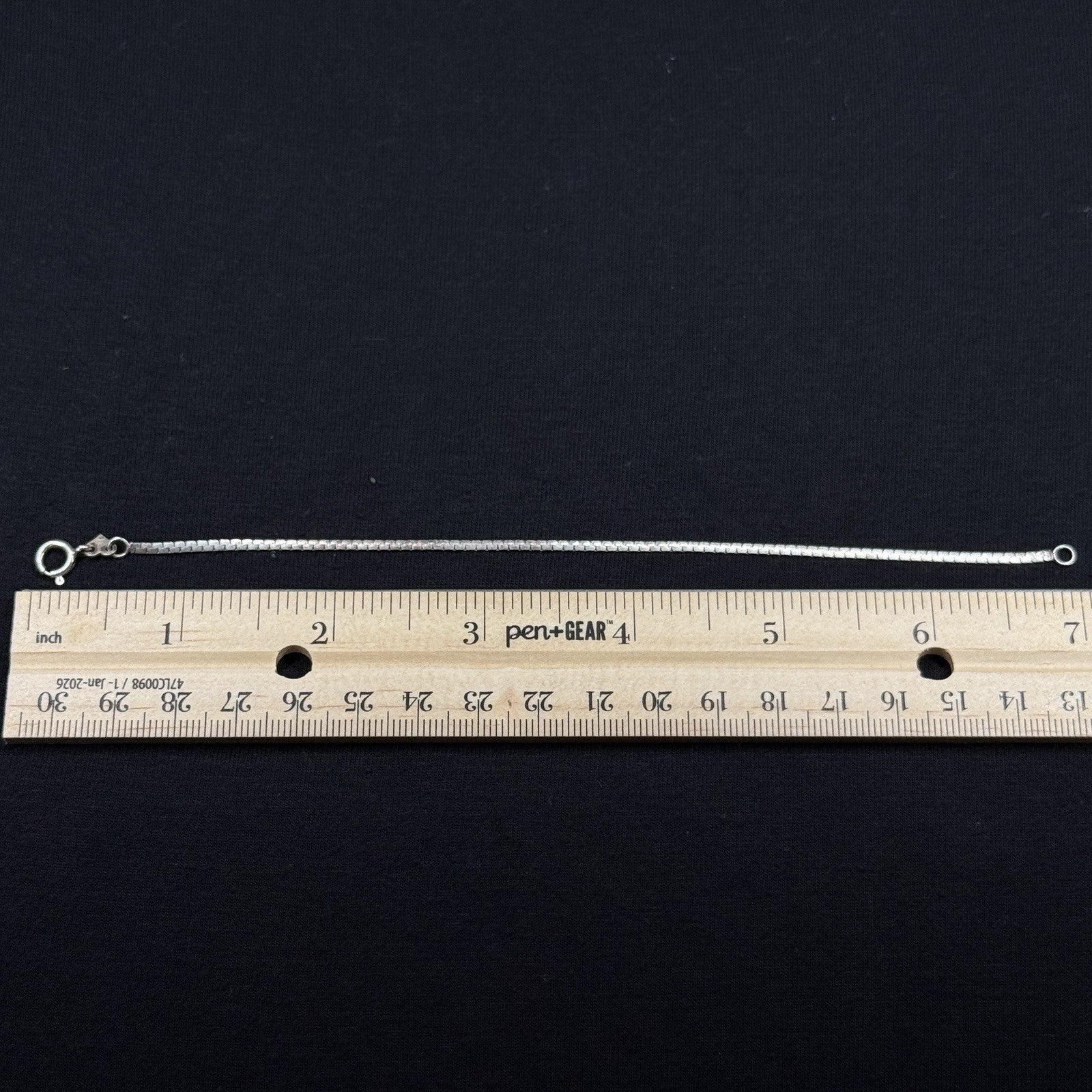 Estate sterling Silver Snake Chain Bracelet  925. 7 IN OR