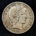 1908-D Barber Half Dollar 50C F-VF Original Silver Type Coin
