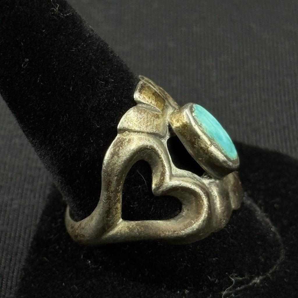 Native Turquoise Sterling Silver Ring Size 9.5 925