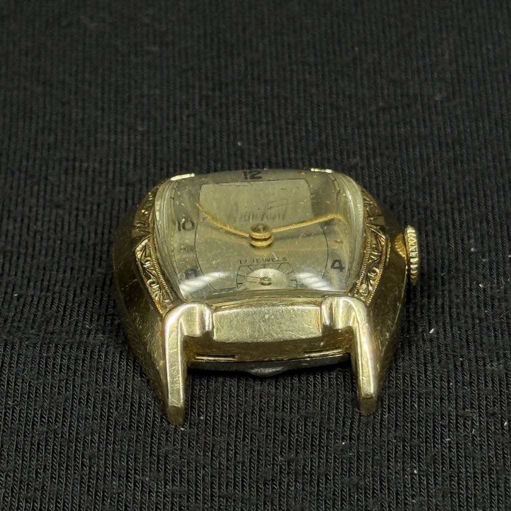 Vintage GF Crawford 10k Rolled Gold Running Watch For Parts Repair