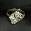 Estate Sterling Silver 925 SBS Leaf Ring Size 5.5