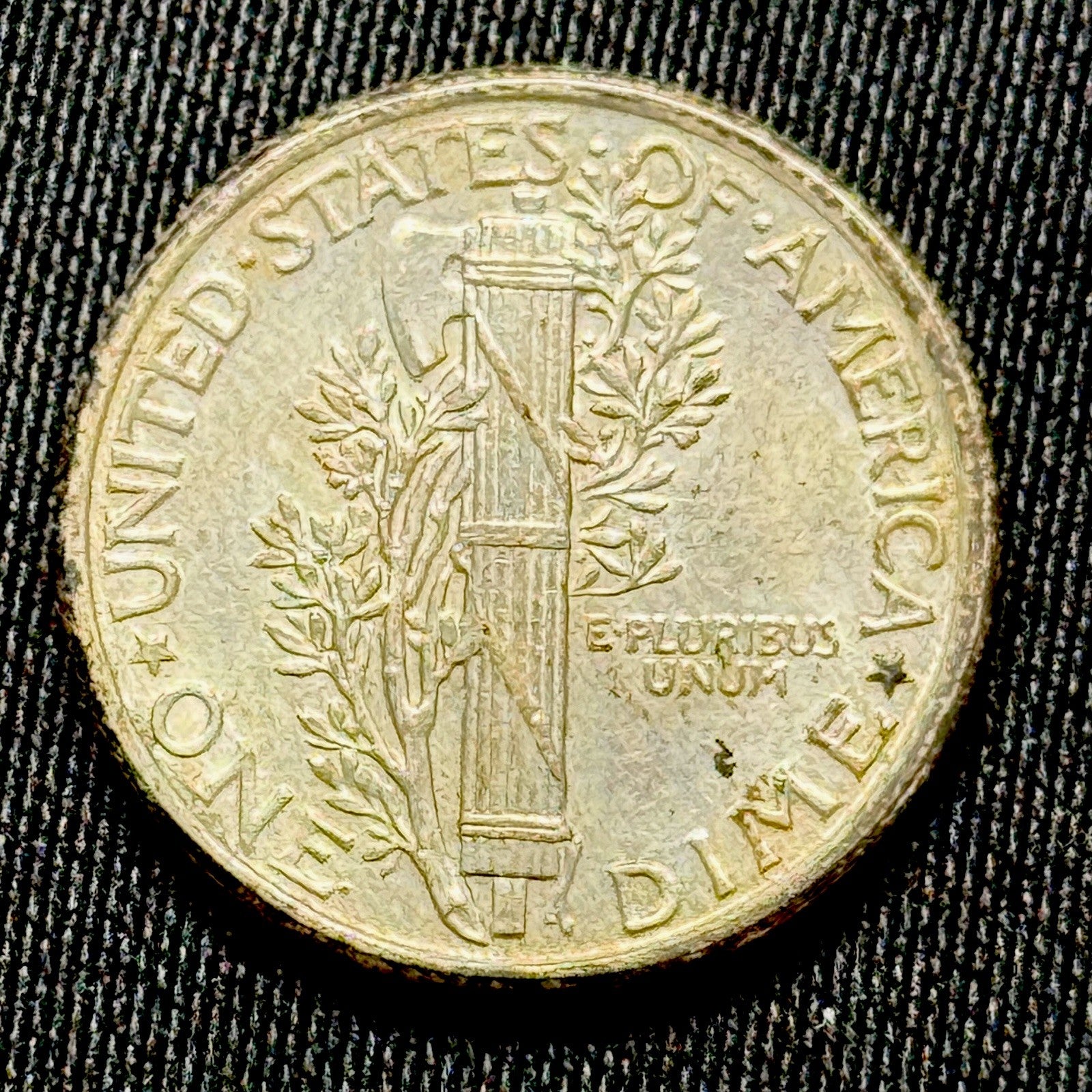 1929 Mercury Dime Philadelphia Mint Silver 10C Toned Gem BU Original Color