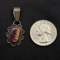 Native American Sterling Silver Pendant Spiny Oyster Signed Garrison Boyd Navajo