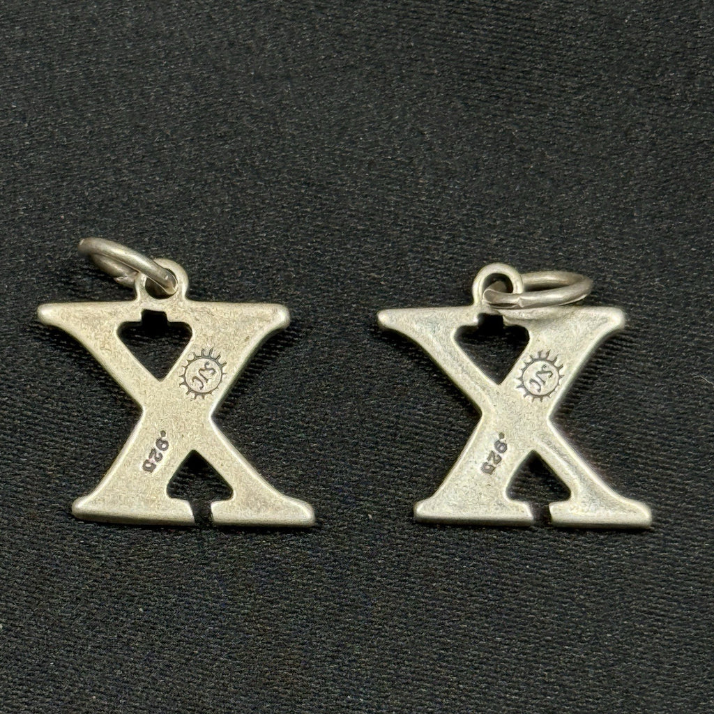 Estate Sterling Silver Sundancer Jewelry Co Letter X 925 Charm Pendant (1)