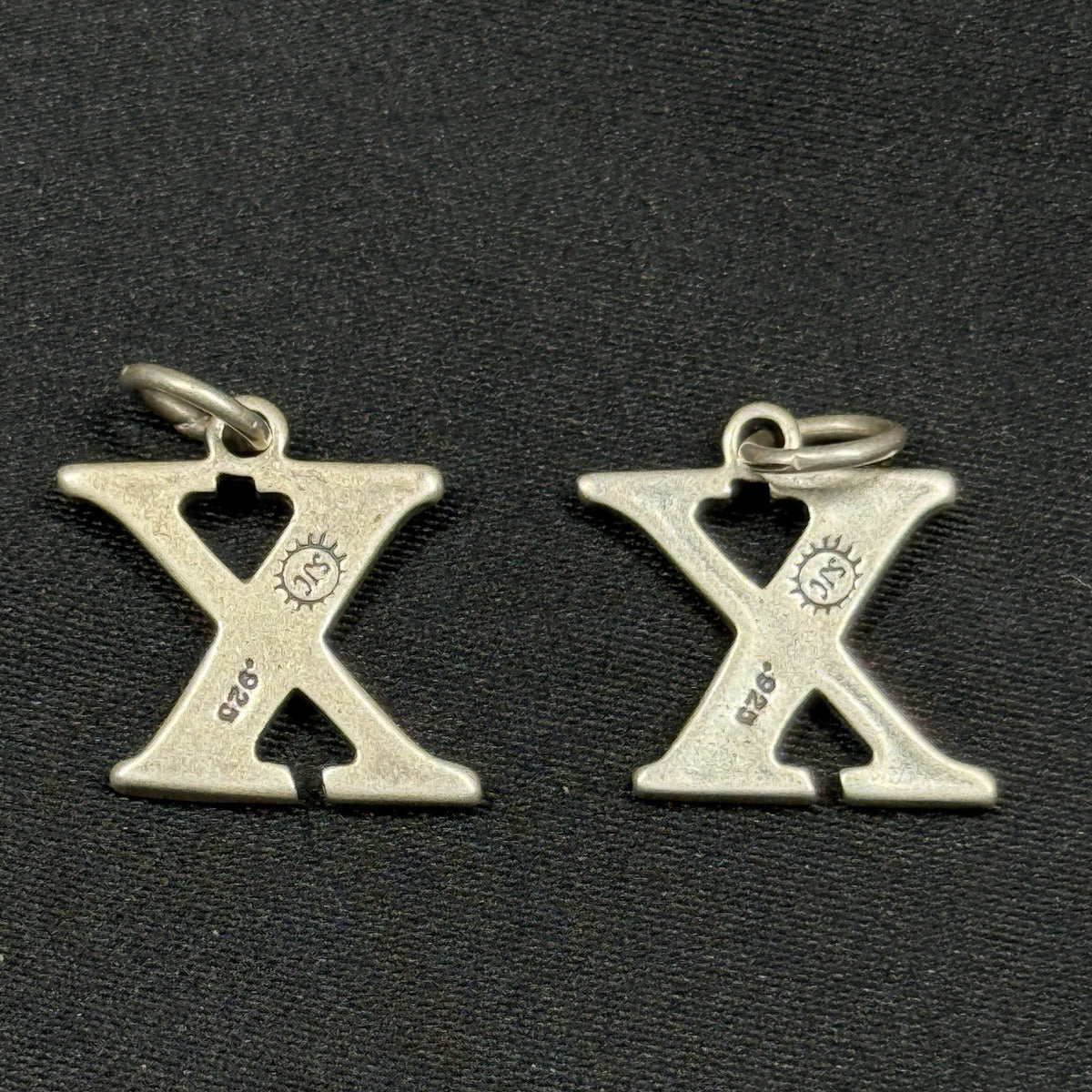 Estate Sterling Silver Sundancer Jewelry Co Letter X 925 Charm Pendant (1)