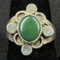 Navajo Native Green Turquoise Sterling Silver Ring Size 6 925