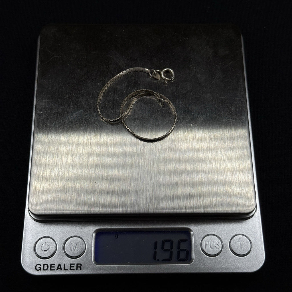 Estate sterling Silver Snake Chain Bracelet  925. 7 IN OR