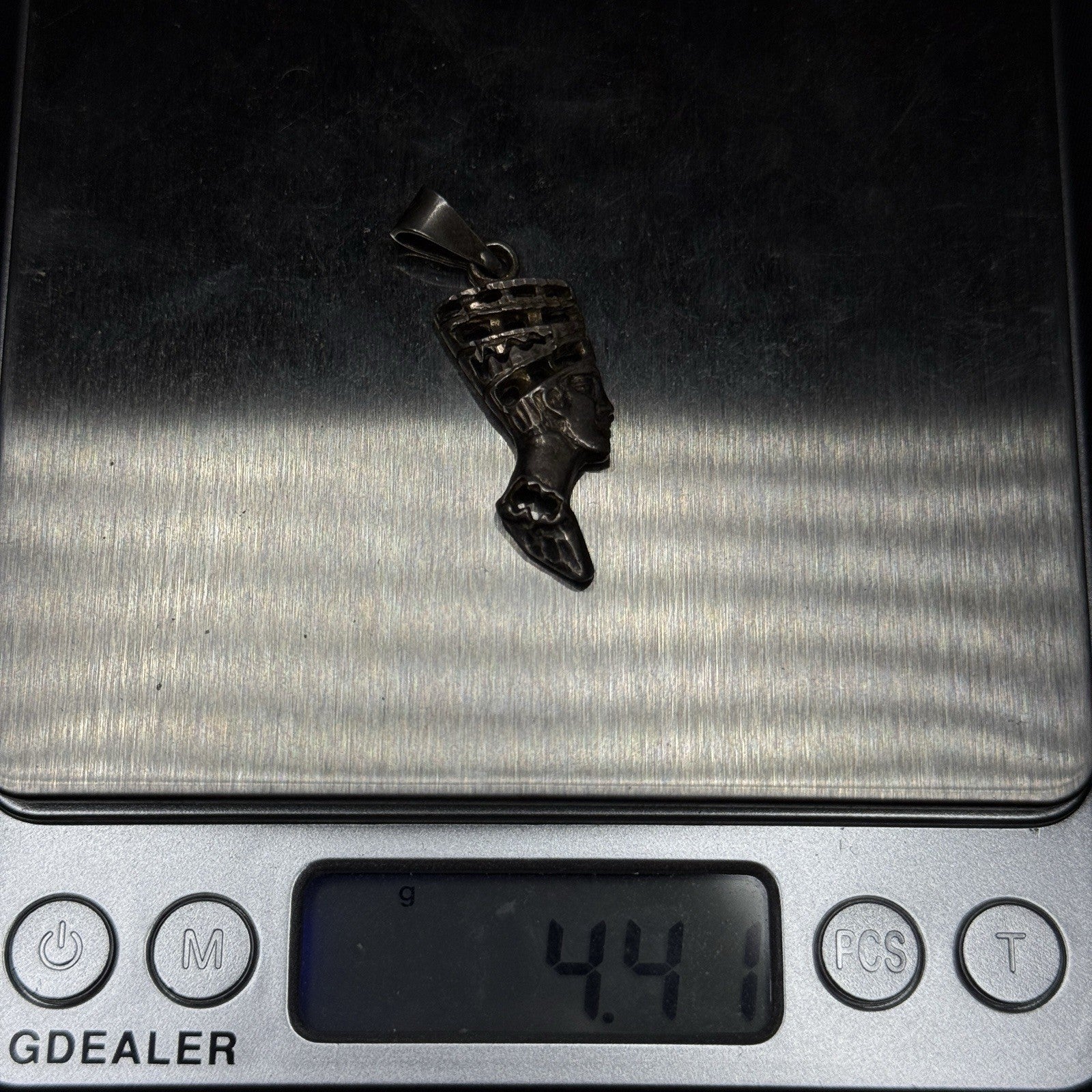 Estate 925 Sterling Silver Nefertiti Egyptian Pendant Mexico