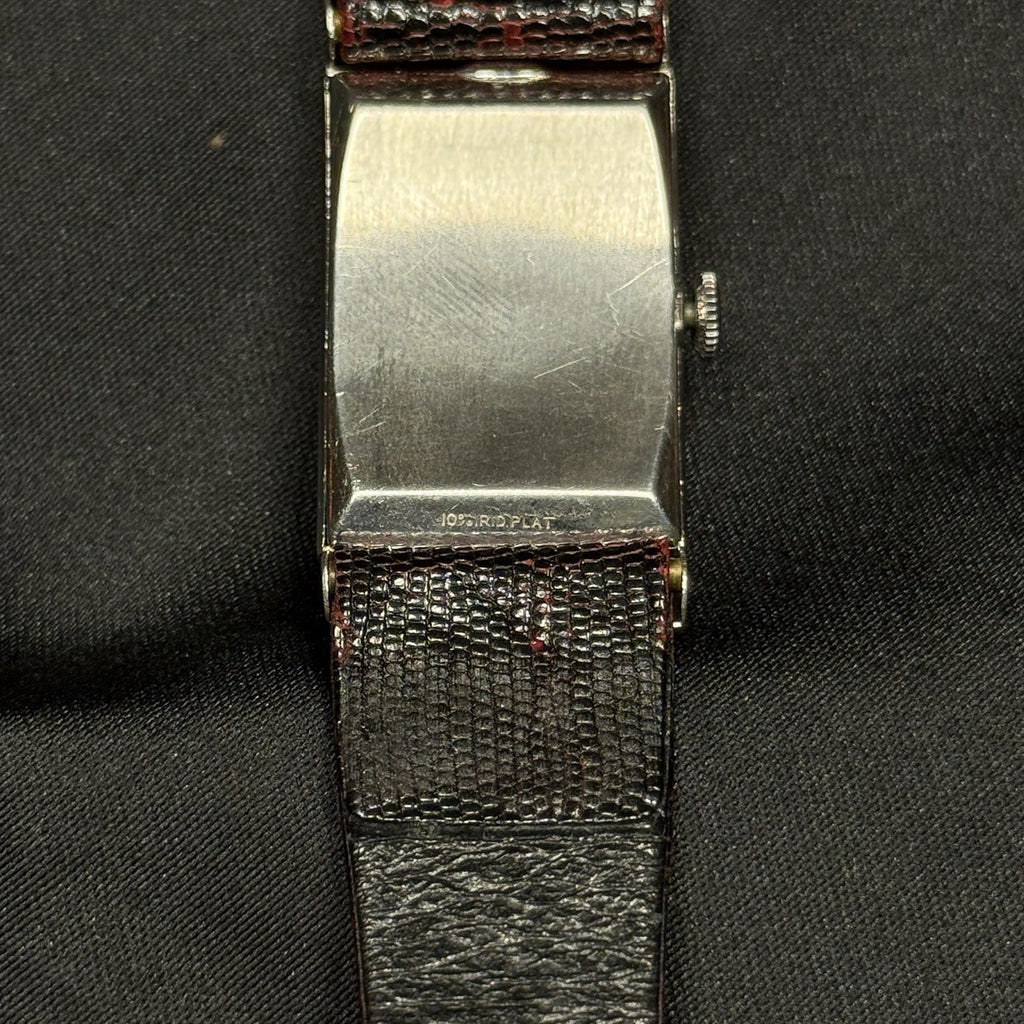 Estate Hamilton Platinum Manual Wind Diamond Dial Men's Wrist Watch 19J