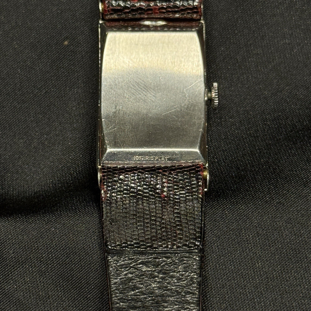 Estate Hamilton Platinum Manual Wind Diamond Dial Men's Wrist Watch 19J