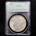 1886 Morgan Silver Dollar PCGS MS64 Rattler Old Green Holder OGH Brilliant