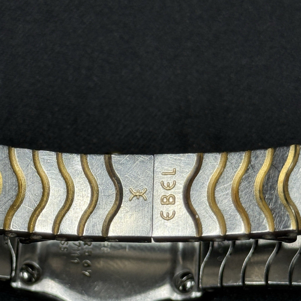Ebel Classic Wave 1157111 18k SS Two Tone White Dial Gold Bezel Watch Women's