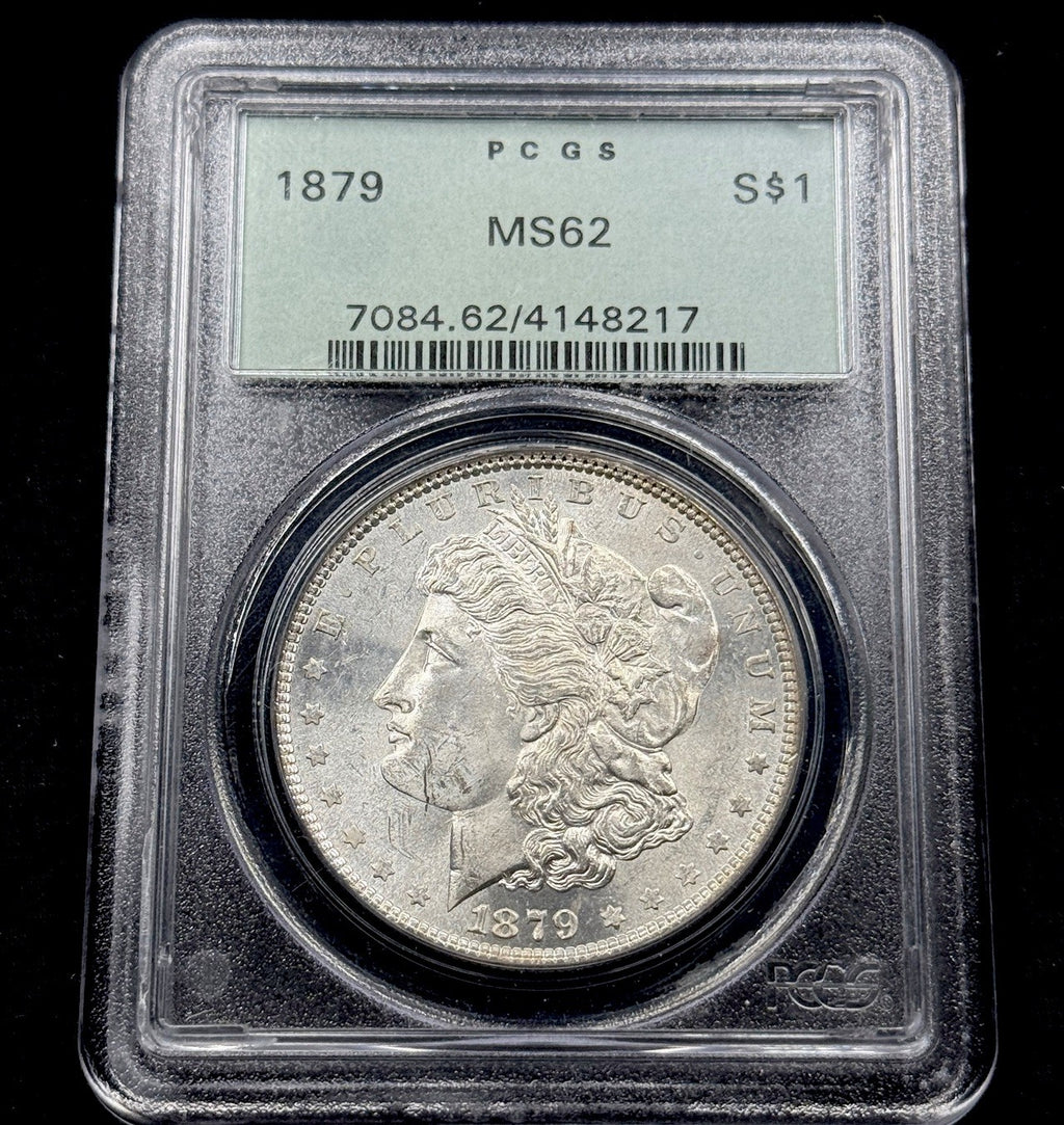 1879 Morgan Silver Dollar PCGS MS62 OGH Old Green Holder