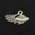 Vintage Sterling Silver Flying Saucer UFO Pendant Charm 925 C$
