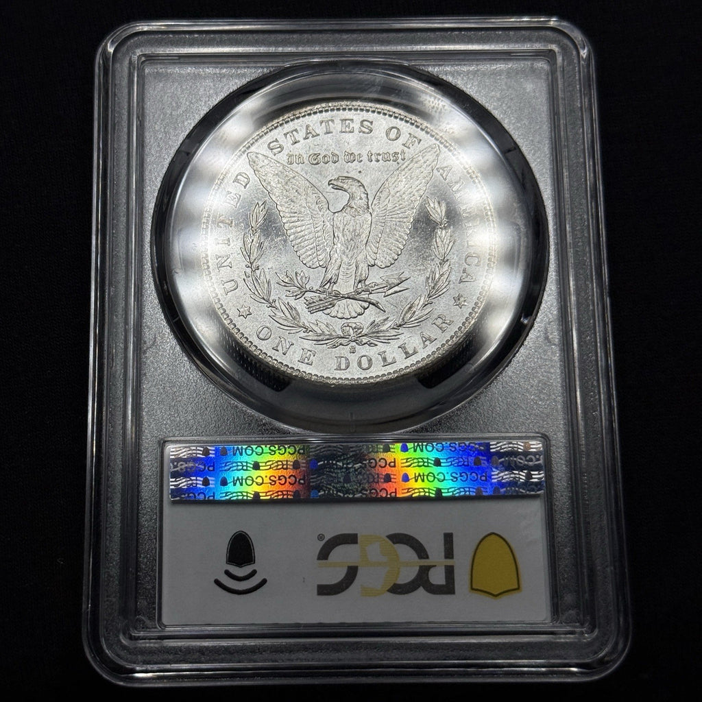 1881-S Morgan Silver Dollar PCGS MS61 DMPL Cameo Obverse Blast White