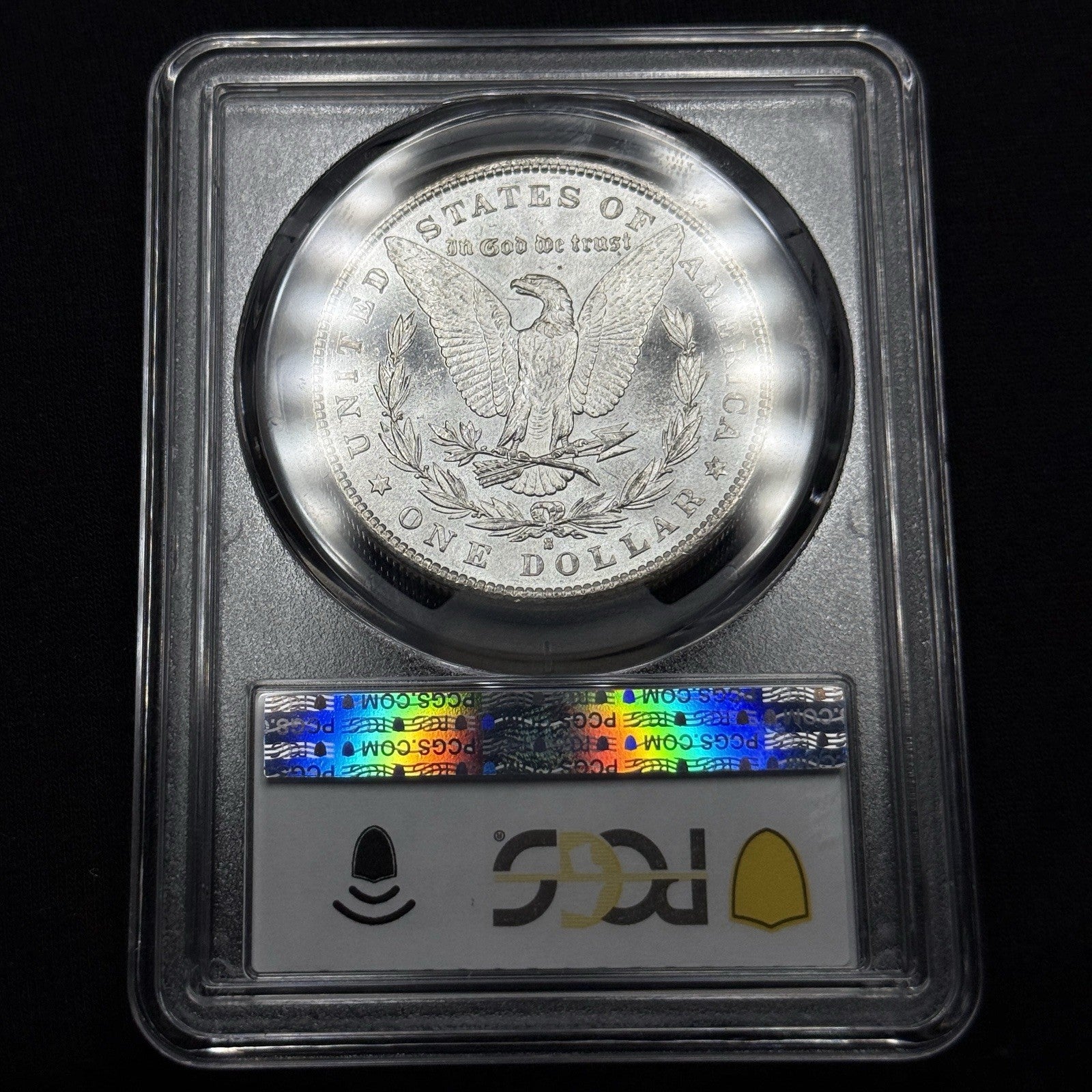 1881-S Morgan Silver Dollar PCGS MS61 DMPL Cameo Obverse Blast White