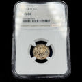 1944-D Mercury Dime NGC MS66 Rainbow Toned Gem BU