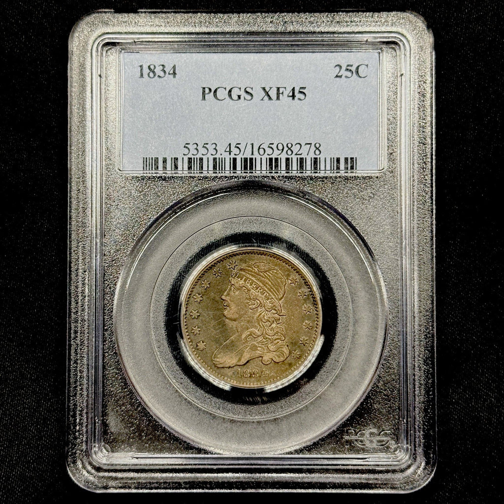 1834 Capped Bust Quarter PCGS XF45 Circulated Original Look Type Coin