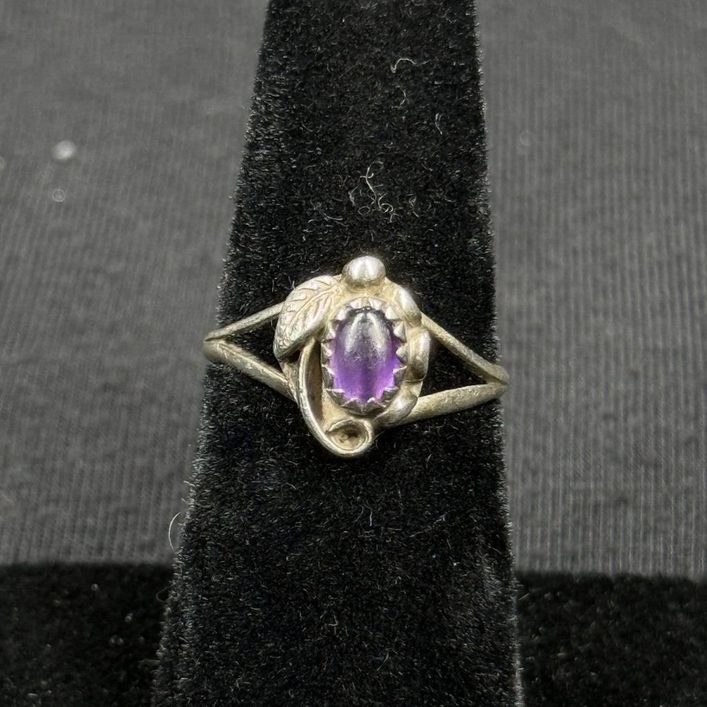 Native Amethyst Sarah Curley Sterling Silver Ring Size 5 925 S C