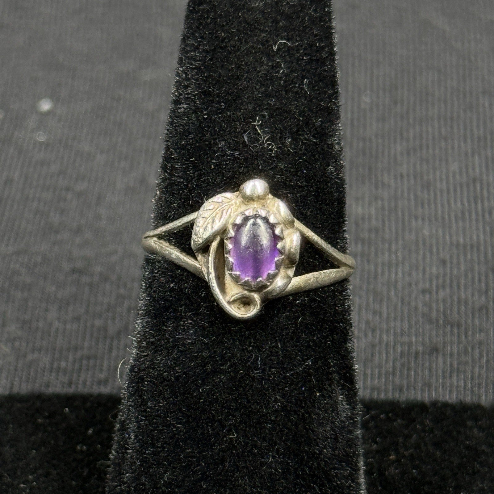 Native Amethyst Sarah Curley Sterling Silver Ring Size 5 925 S C