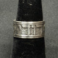 Estate  James Avery Sterling Silver Song Of Solomon Thick Band Ring SZ 3 Small