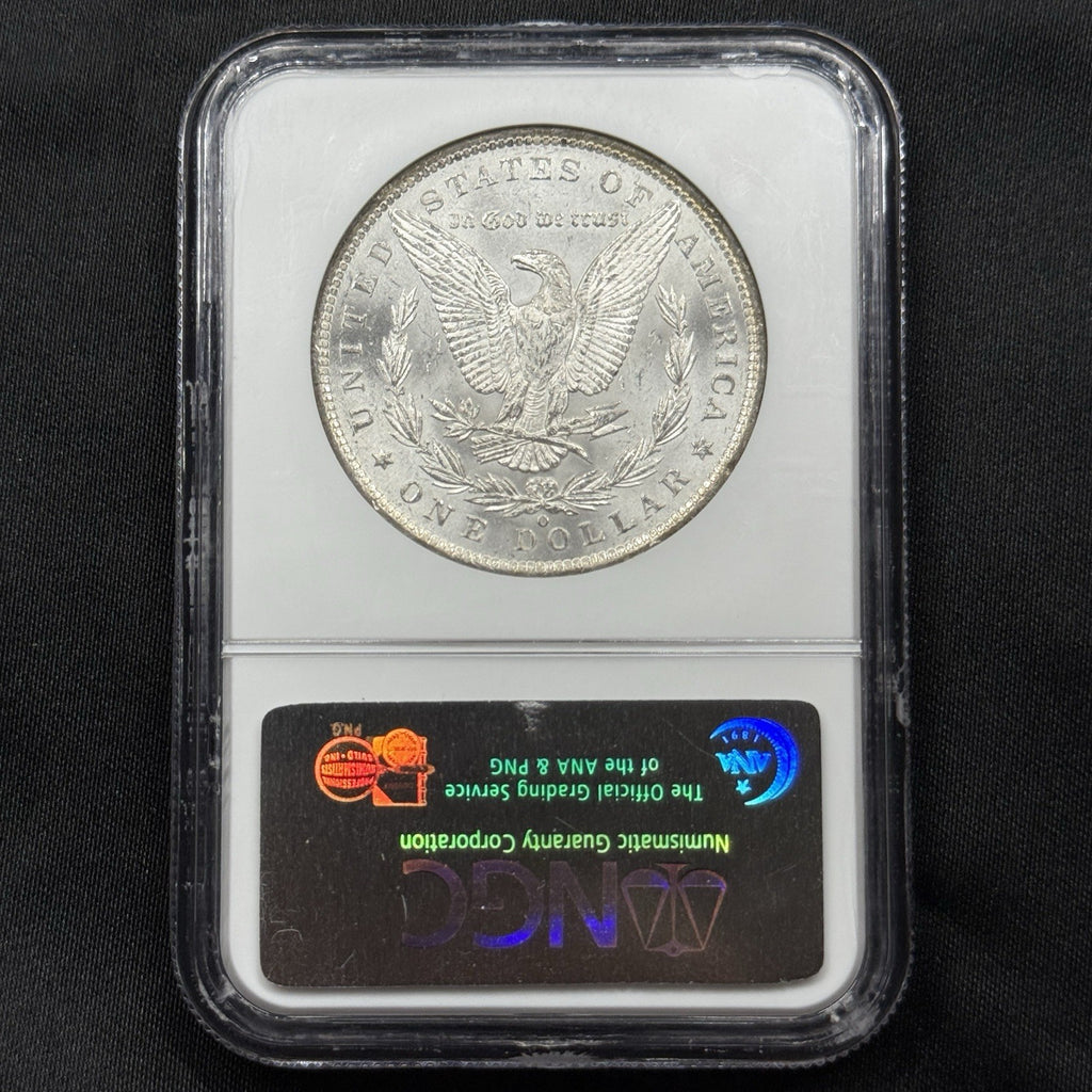 1885-O Morgan Silver Dollar NGC MS64 Rainbow Toned Colorful Original Toning