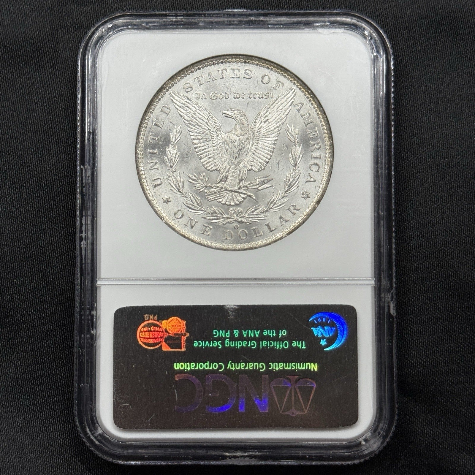 1885-O Morgan Silver Dollar NGC MS64 Rainbow Toned Colorful Original Toning