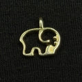 Vintage Sterling Silver Mini Elephant Pendant 925 Gold Wash