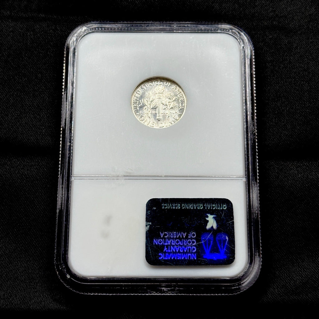 1962 Roosevelt Silver Dime NGC MS65 Rainbow Toned Gem BU