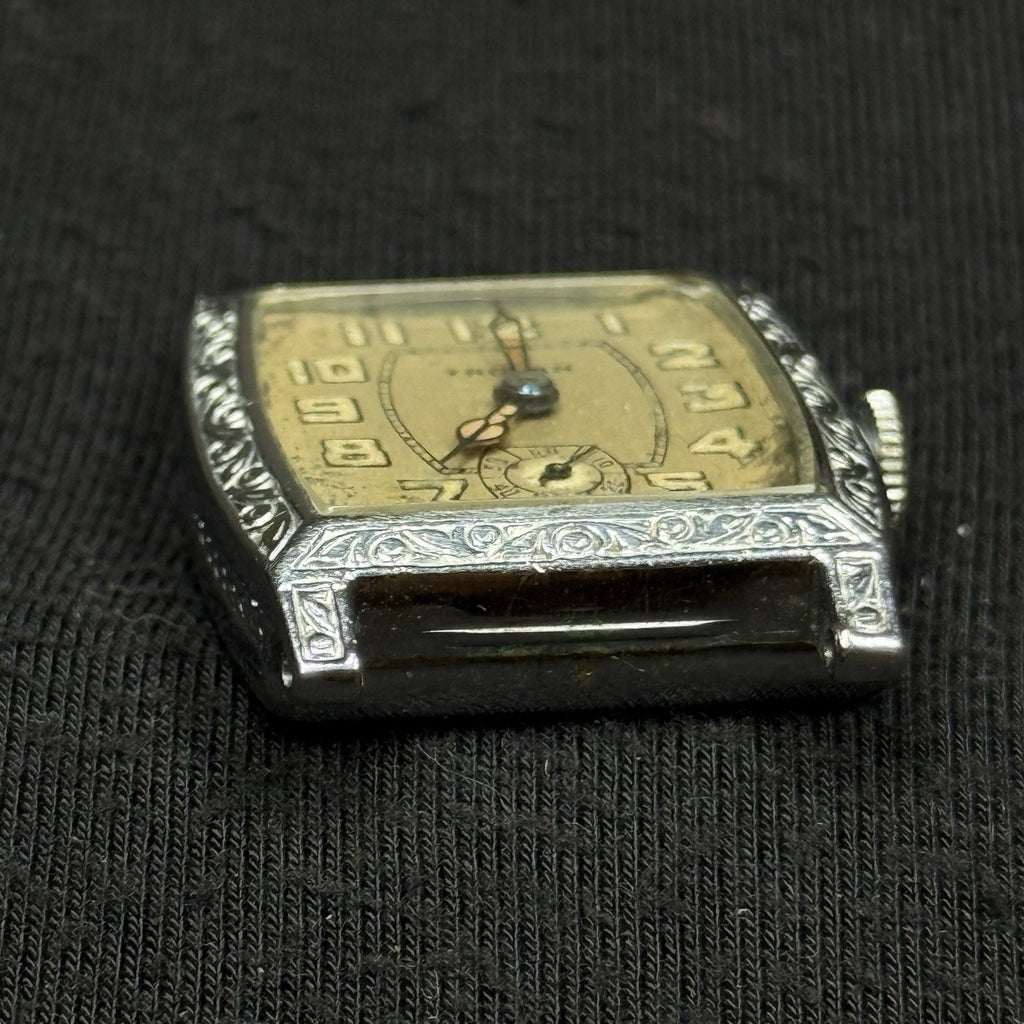 Vintage Trojan Swiss 6J Mechanical Westfield 10B Men's Wrist Watch For Parts