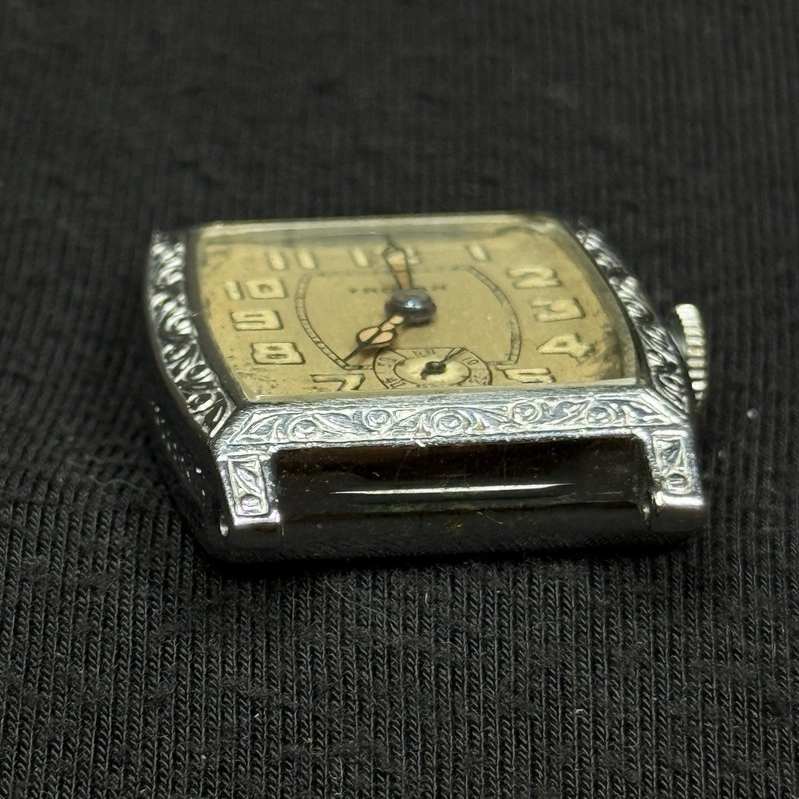 Vintage Trojan Swiss 6J Mechanical Westfield 10B Men's Wrist Watch For Parts