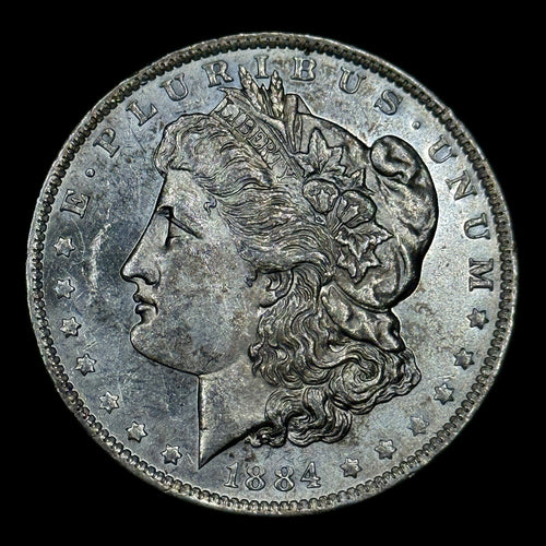 1884-O Morgan Silver Dollar Raw Uncirculated Semi Proof Like