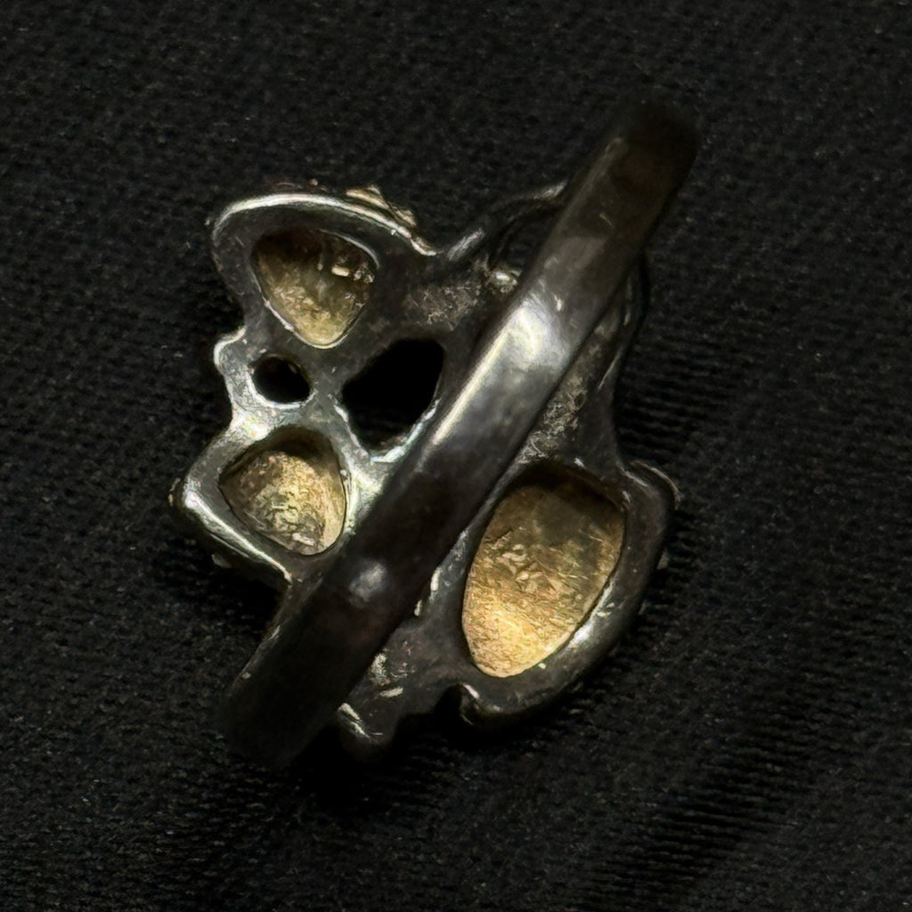 Sterling Silver & 12K Gold Leafs Black Hills Ring Size 8
