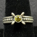 Estate Sterling Silver Pandora Peridot Ring Size 8 925 ALE