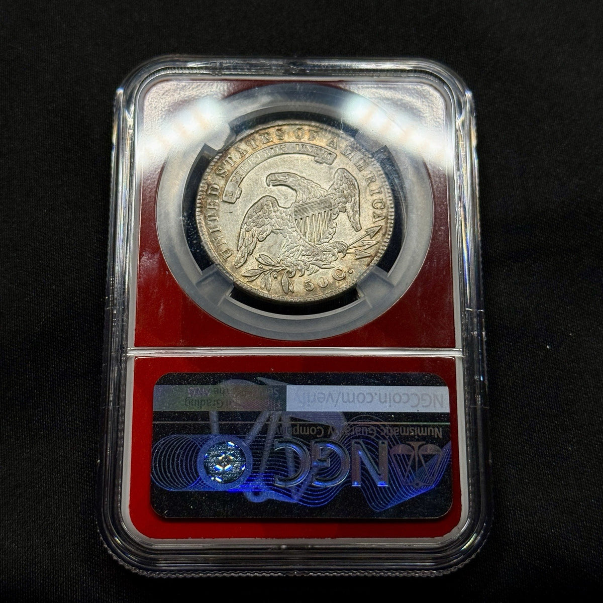 1834 Capped Bust Silver Half Dollar NGC AU53 Original Toned