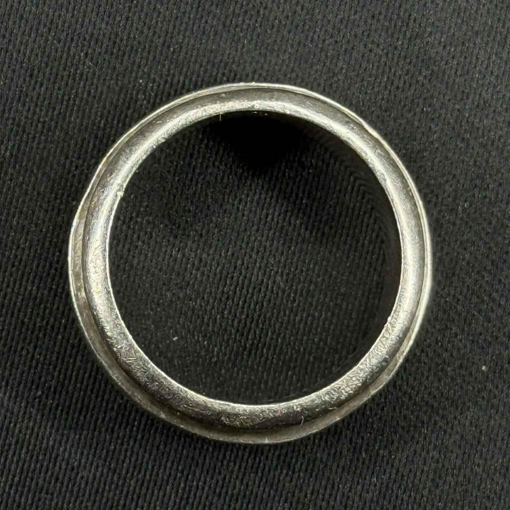 Estate Sterling Silver Ring Mexico Spinner Worry Ring Heavy Band Size 6.75 925