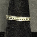 Estate Sterling Silver Ring Marcasite 925 SZ 5.5 One Row Infinity Band Signed JJ