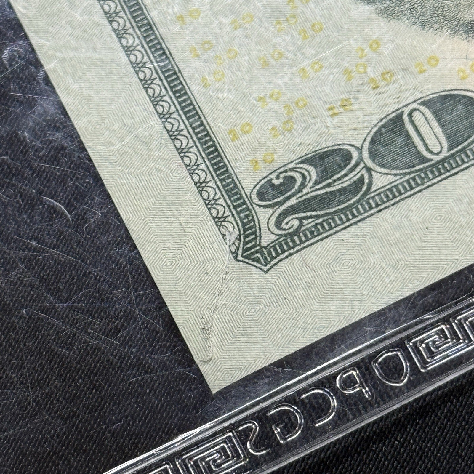 2013 $20 FRN ERROR PCGS AU58 Missing Overprint Cutting Error SOI Note Fr 2097-C